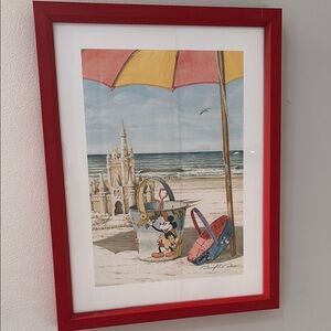 Disney Red and Yellow Art Prints Collection